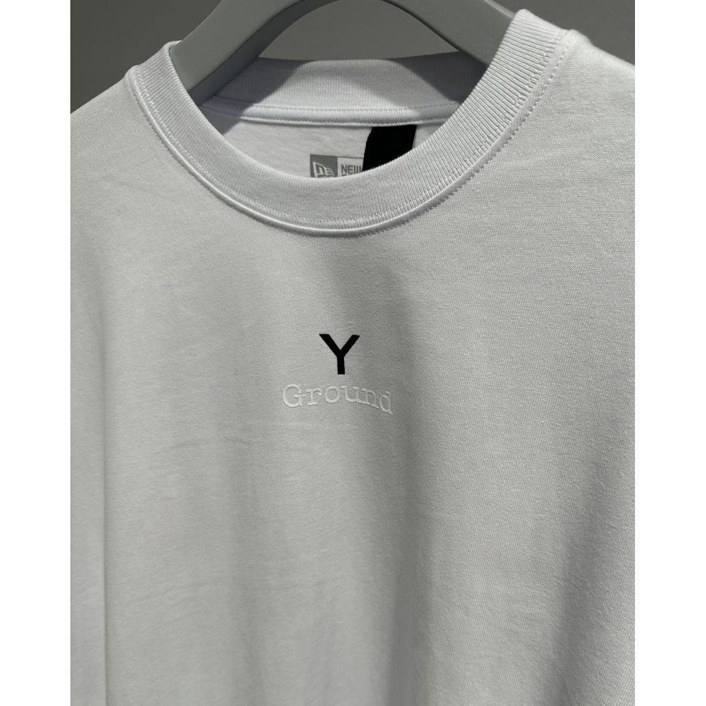 Ground Y×NEW ERA GROUND Y LOGO L/S OVERSIZED PERFORMANCE TEE WHITE