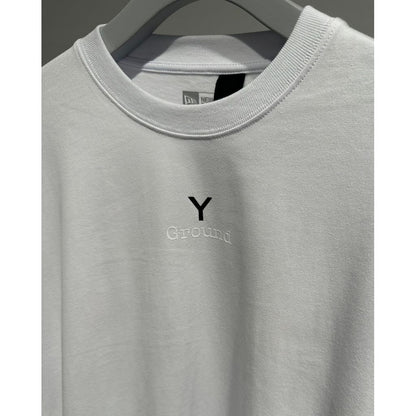 Ground Y×NEW ERA GROUND Y LOGO L/S OVERSIZED PERFORMANCE TEE WHITE