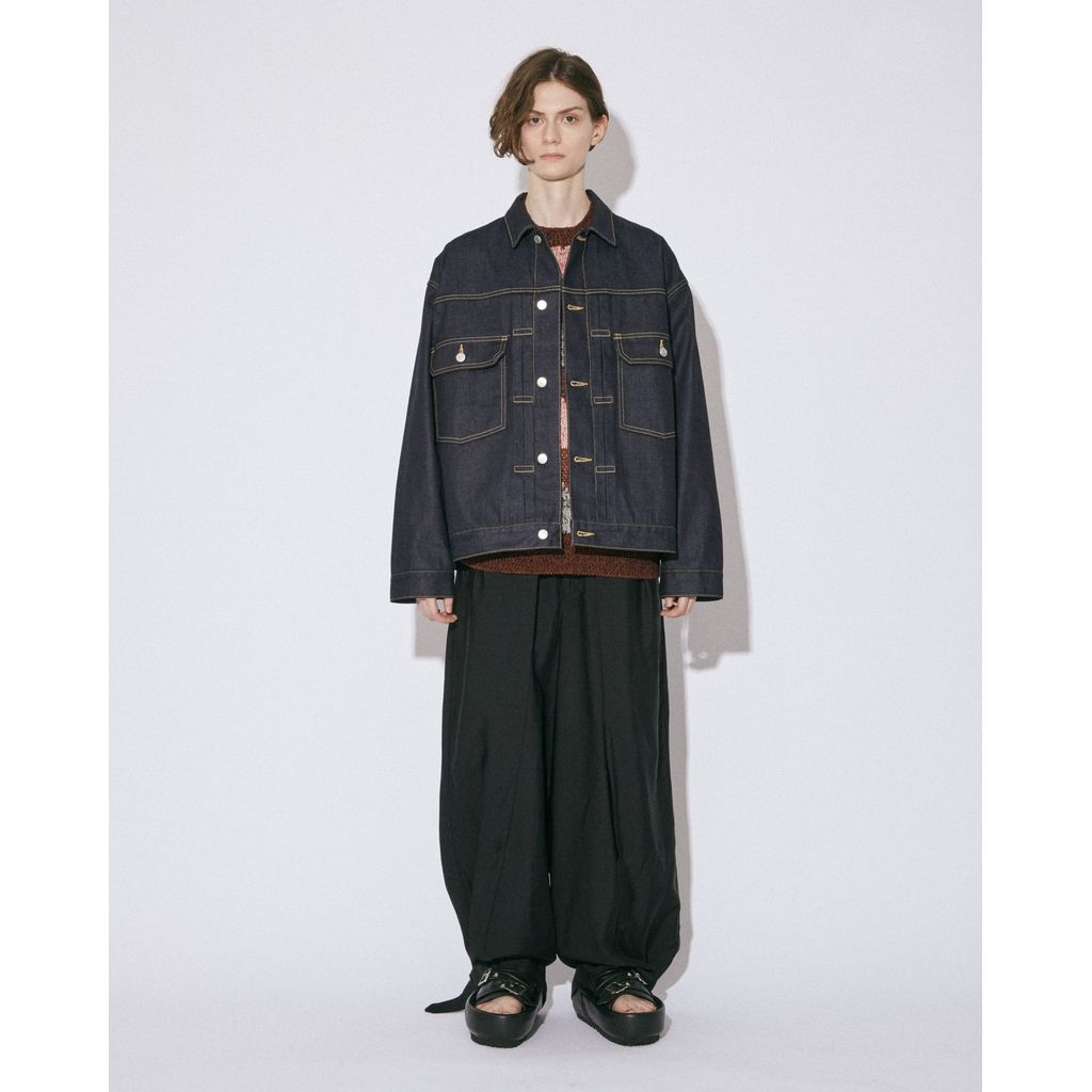 beautiful people  selvedge denim square big blouson