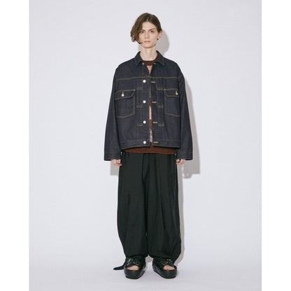 beautiful people  selvedge denim square big blouson