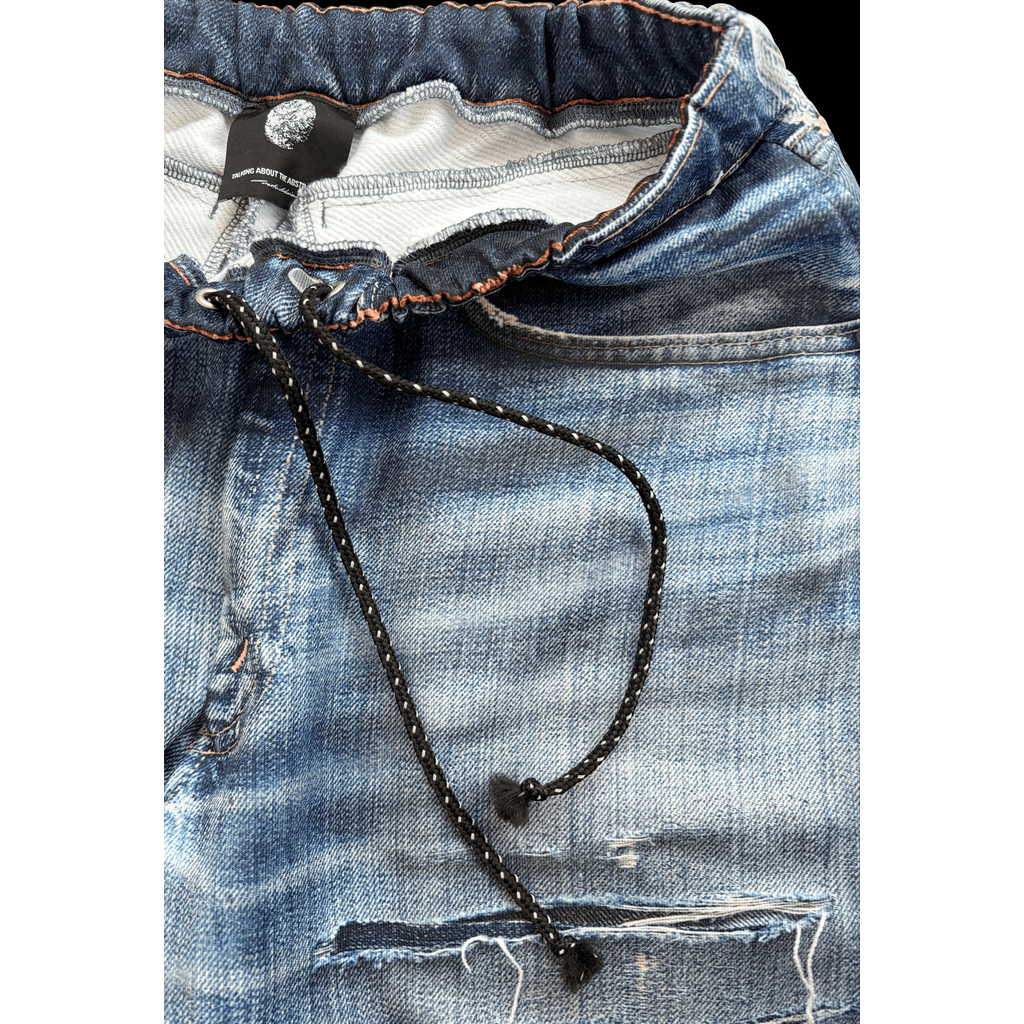 TALKING ABOUT THE ABSTRACTION DENIM PRINT WIDE PT