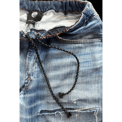 TALKING ABOUT THE ABSTRACTION DENIM PRINT WIDE PT