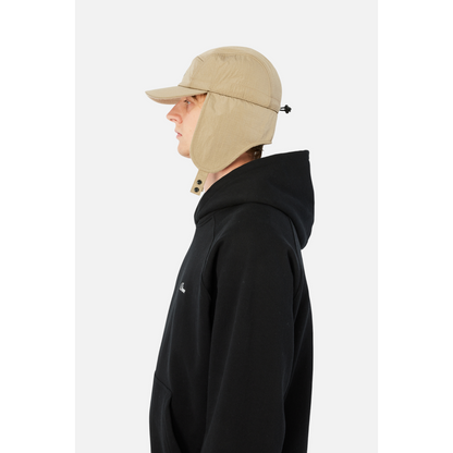 Dime Cursive Earflap Cap  Black