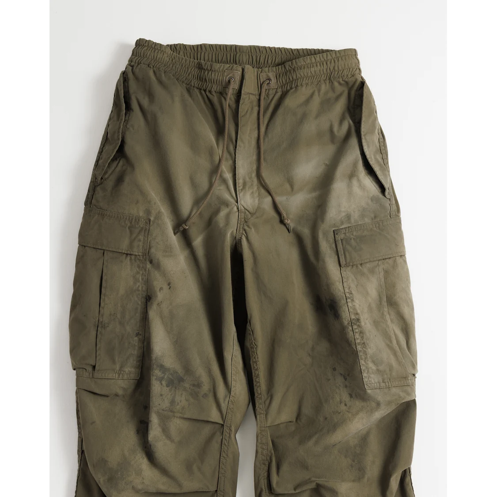 ANACHRONORM FADED CARGO EASY PANTS OLIVE
