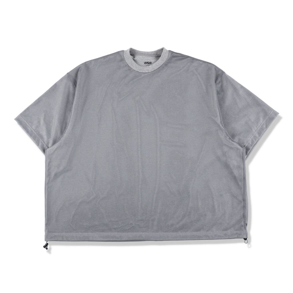 is-ness BALLOON DOUBLE LAYERED MESH SHORT SLEEVE T-SHIRT