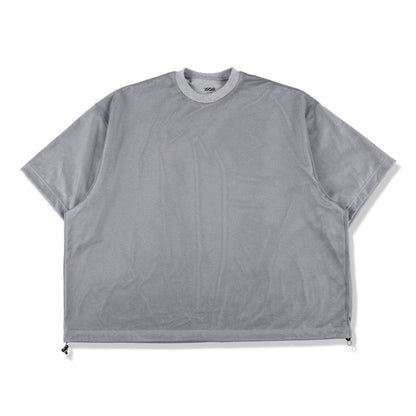 is-ness BALLOON DOUBLE LAYERED MESH SHORT SLEEVE T-SHIRT