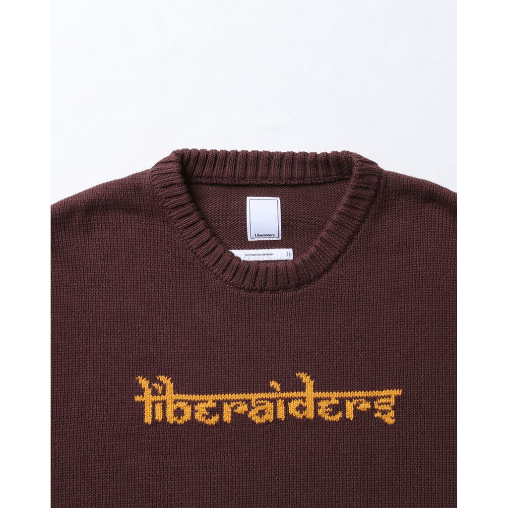 Liberaiders  WOVEN LOGO KNIT SWEATER 774012503