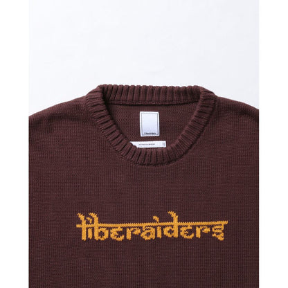 Liberaiders  WOVEN LOGO KNIT SWEATER 774012503
