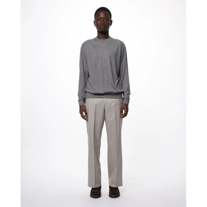 marka  Super 100s Washable Wool Jersey / Crew Neck L/S Tee
