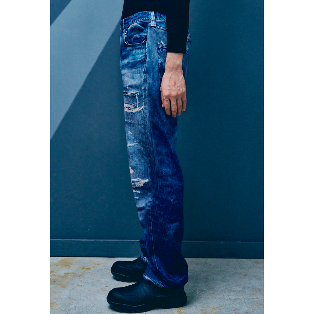 TALKING ABOUT THE ABSTRACTION DENIM PRINT STRIGHT PT