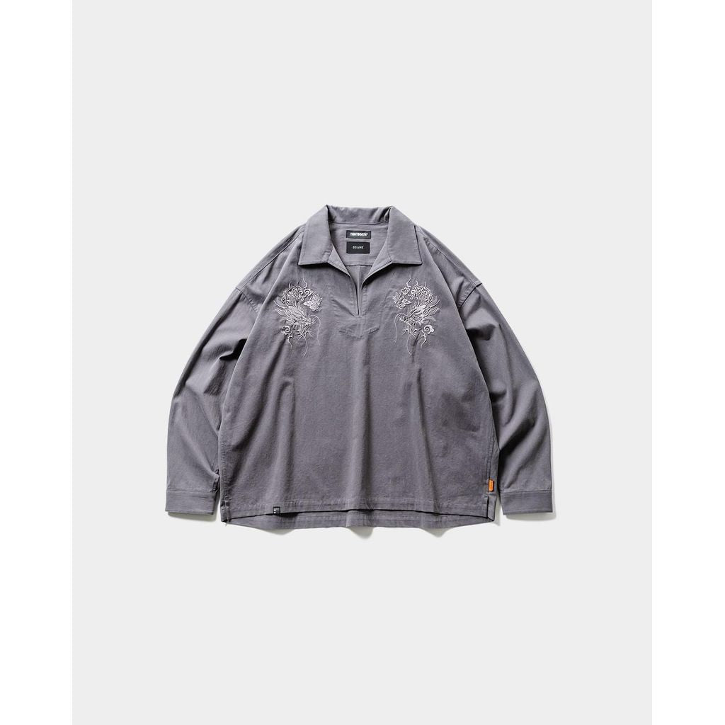 TIGHTBOOTH FLANNEL SKIPPER SHIRT - TIGHTBOOTH x DELUXE