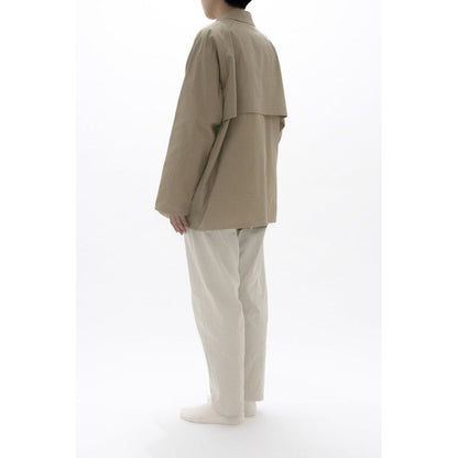 YAECA  Zip and Button Short Coat