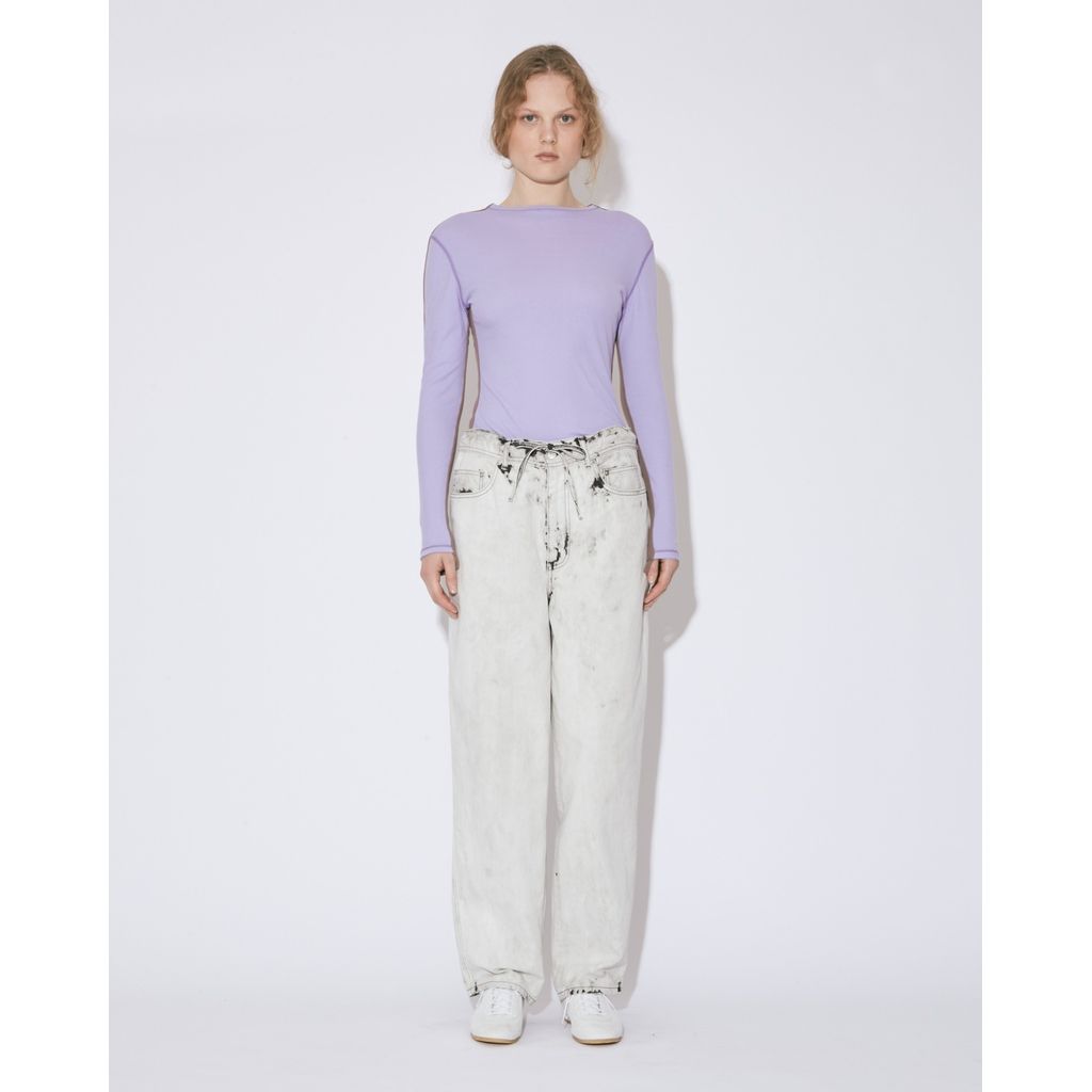 beautiful people left hand twill carved denim pants