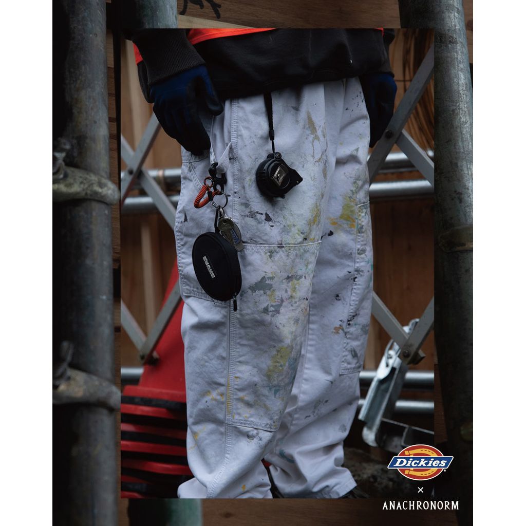 ANACHRONORM  ANDK003 DART PAINT DOUBLE KNEE PAINTER PANTS WHITE