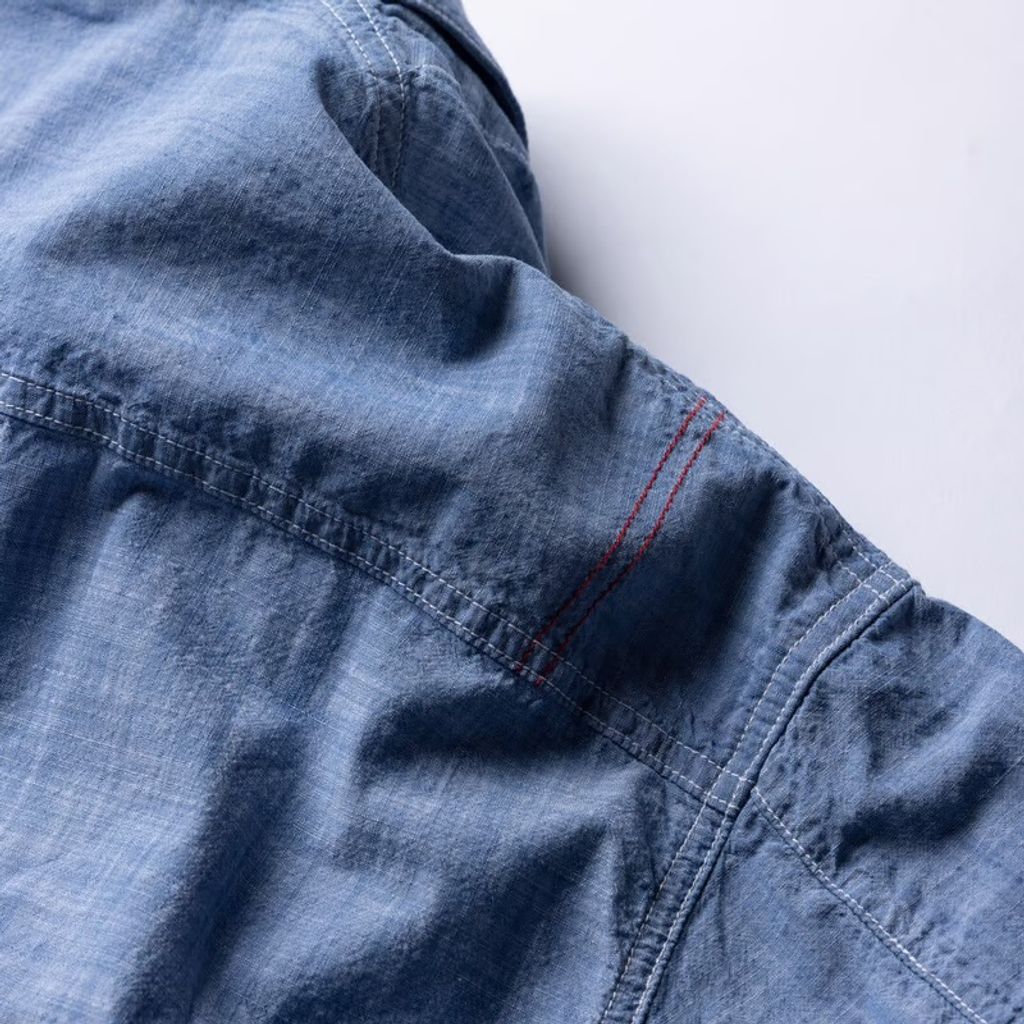 ANACHRONORM S/S CHAMBRAY COVERALL SHIRT INDIGO