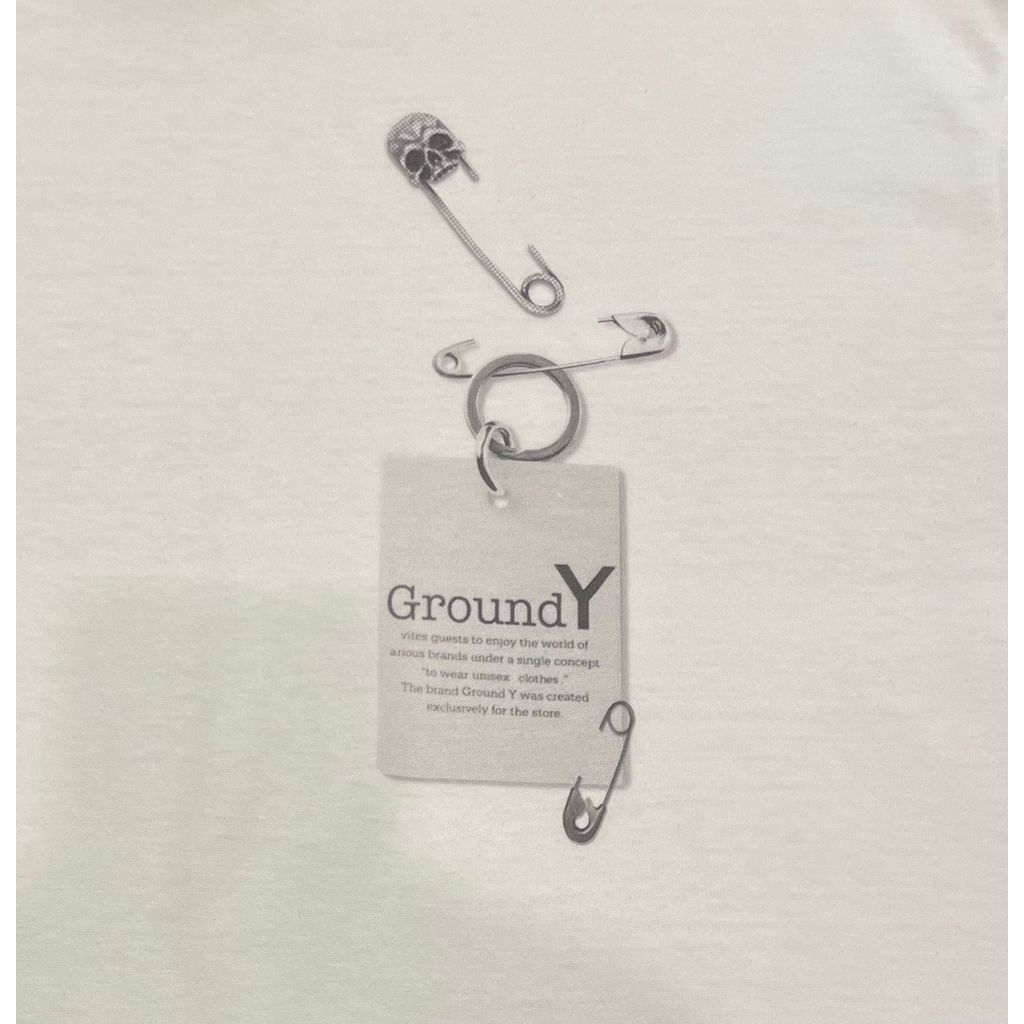 Ground Y COTTON JERSEY TROMPE-L'OEIL PIN T-SHIRT