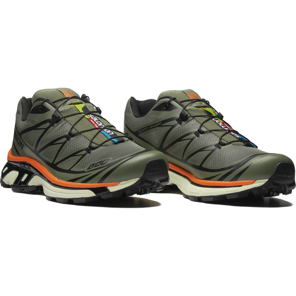 SALOMON XT-6 (Deep Lichen Green/Black/Red Orange)