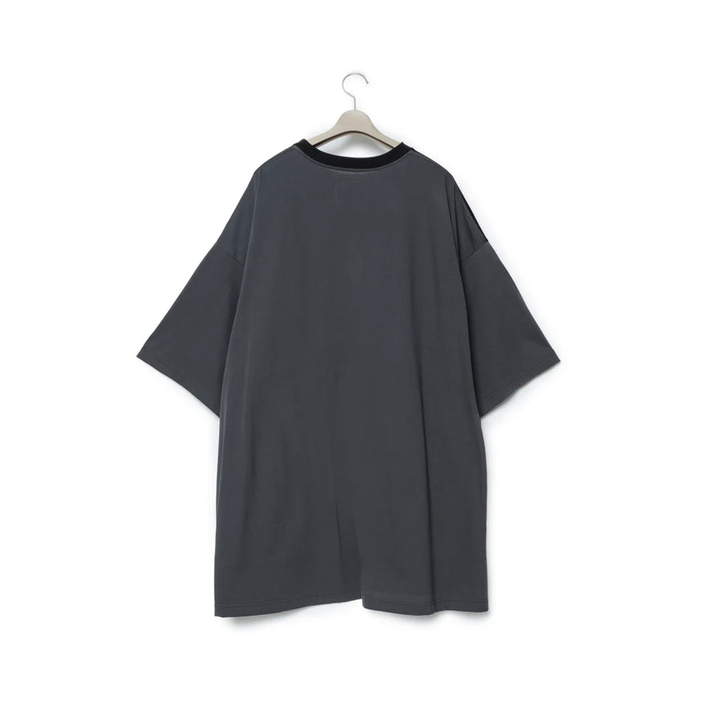 FUMITO GANRYU 2Way Mantle Tee - Black X Chacoal