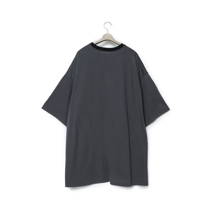 FUMITO GANRYU 2Way Mantle Tee - Black X Chacoal