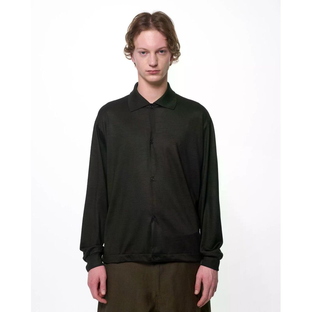 marka  Super 100s Washable Wool Jersey / Shirt Cardigan