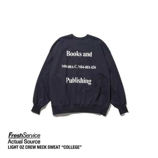 FreshService AS×S LIGHT OZ CREW NECK SWEAT "COLLEGE"