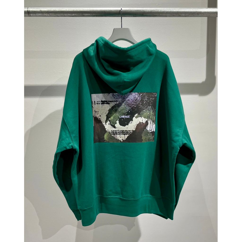 TSUTOMU MORIYA × LINEAGE CORE SP ABSTRACT HOODIE（GREEN）