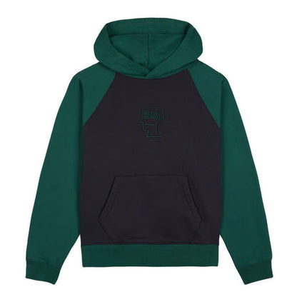 BRAIN DEAD Pigment Wash Logo Head Raglan Hoodie