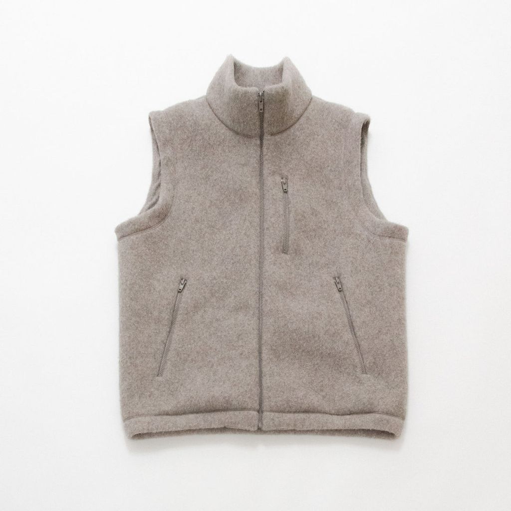 YAECA Natural Wool Fleece Vest