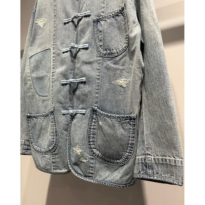 PORTER CLASSIC  CANNERY ROW DENIM CHINESE JACKET