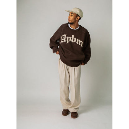 APPLEBUM "APBM" KNIT SWEATER [BROWN] / 2420503