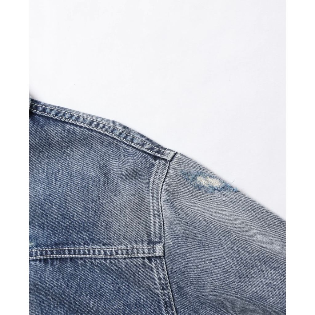 Liberaiders DAMAGED DENIM TRUCKER JACKET