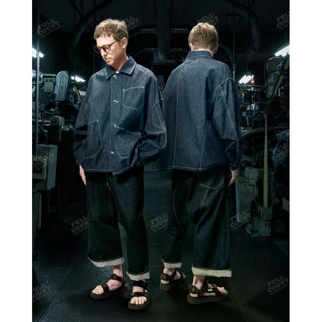 FUMITO GANRYU Graffiti Chore Jacket - Indigo