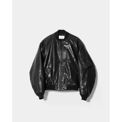 beautiful people light lamb leather fanshape MA-1blouson