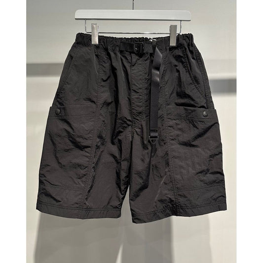 COMME des GARCONS HOMME NYLON TUSSER HALF PANTS（BLACK）