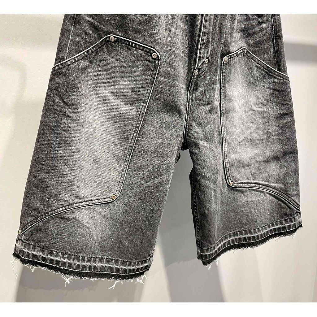 FAF NEWCOMMUNE AGED BAGGY DENIM SHORTS