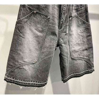 FAF NEWCOMMUNE AGED BAGGY DENIM SHORTS