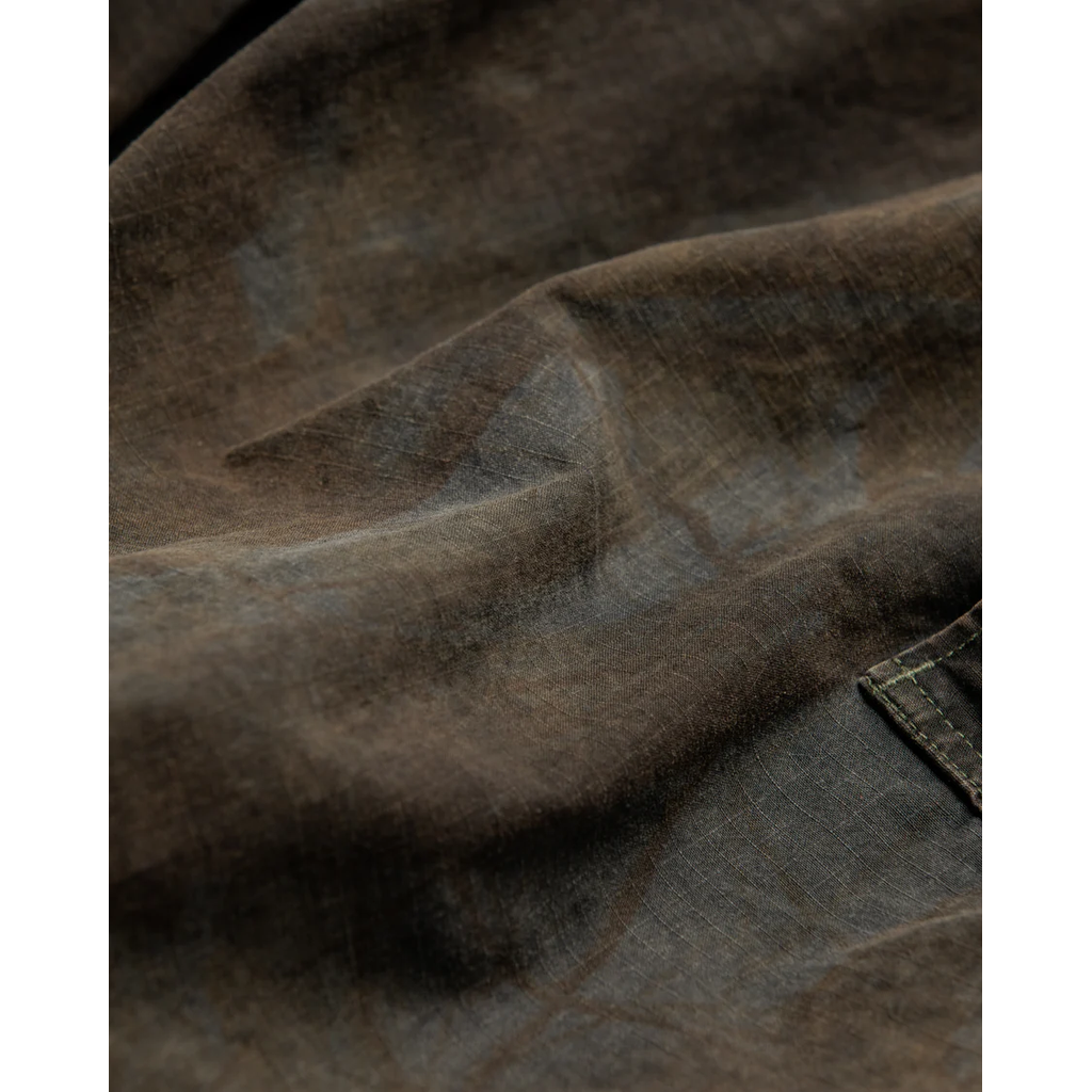 ANACHRONORM  AN372 BLACK CUT-OFF HARD DAMAGED B.D.U CAMO PANTS WOODLAND