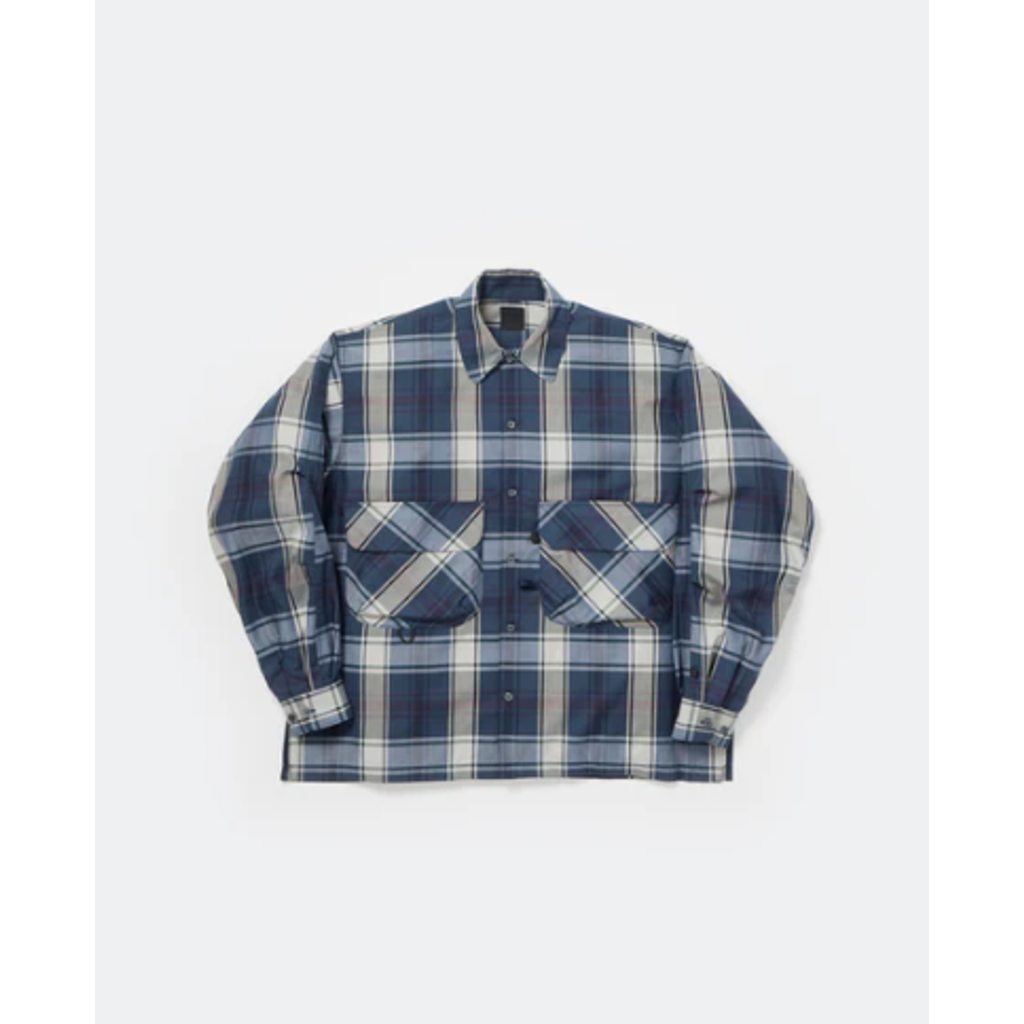 DAIWA PIER39 TECH SPORTS OPEN COLLAR SHIRT L/S BIG TARTAN BE-81026W
