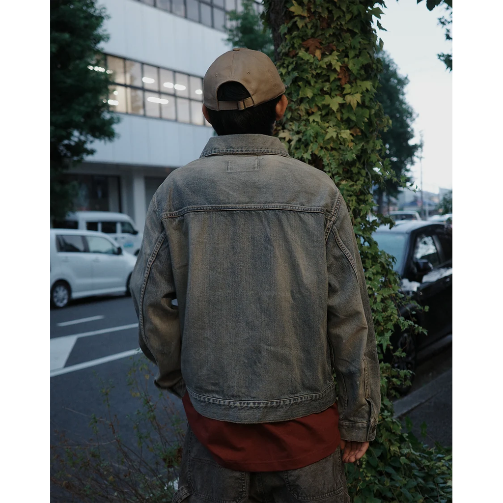 ANACHRONORM  DAMAGED DENIM JACKET LIGHT INDIGO