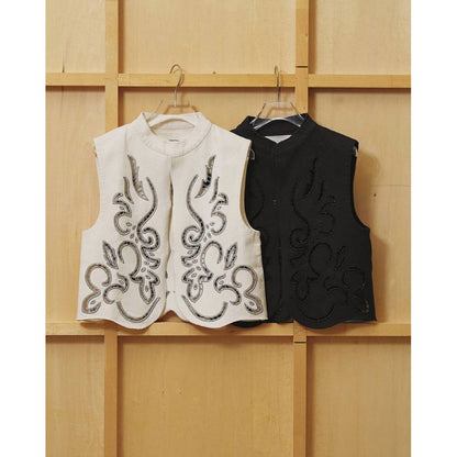 TODAYFUL Cut Lace Twill Vest