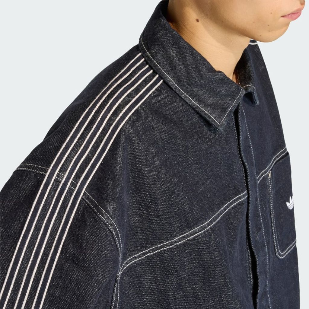 adidas originals オリジナルス デニム半袖ワーク シャツ（Indigo Denim）