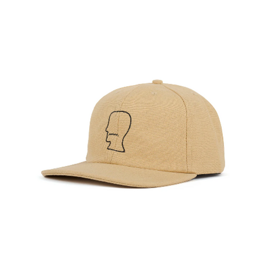 BRAIN DEAD WASHED TWILL LOGOHEAD HAT - OCHRE