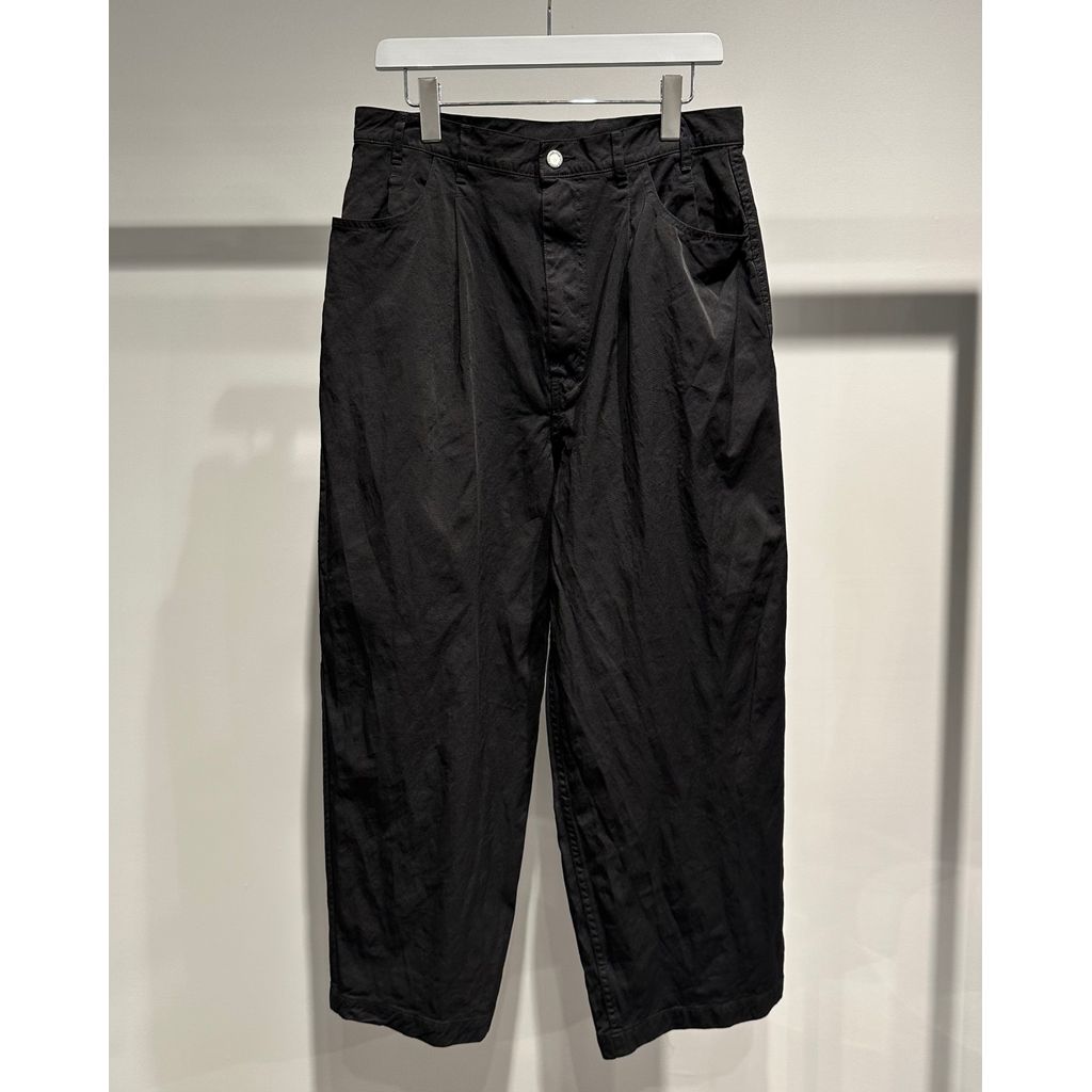 COMME des GARCONS HOMME NYLON TWILL GARMENT DYE PANTS(BLACK)