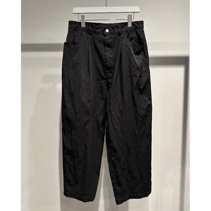 COMME des GARCONS HOMME NYLON TWILL GARMENT DYE PANTS(BLACK)