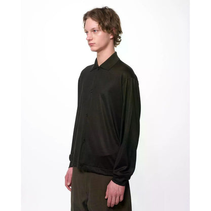 marka  Super 100s Washable Wool Jersey / Shirt Cardigan