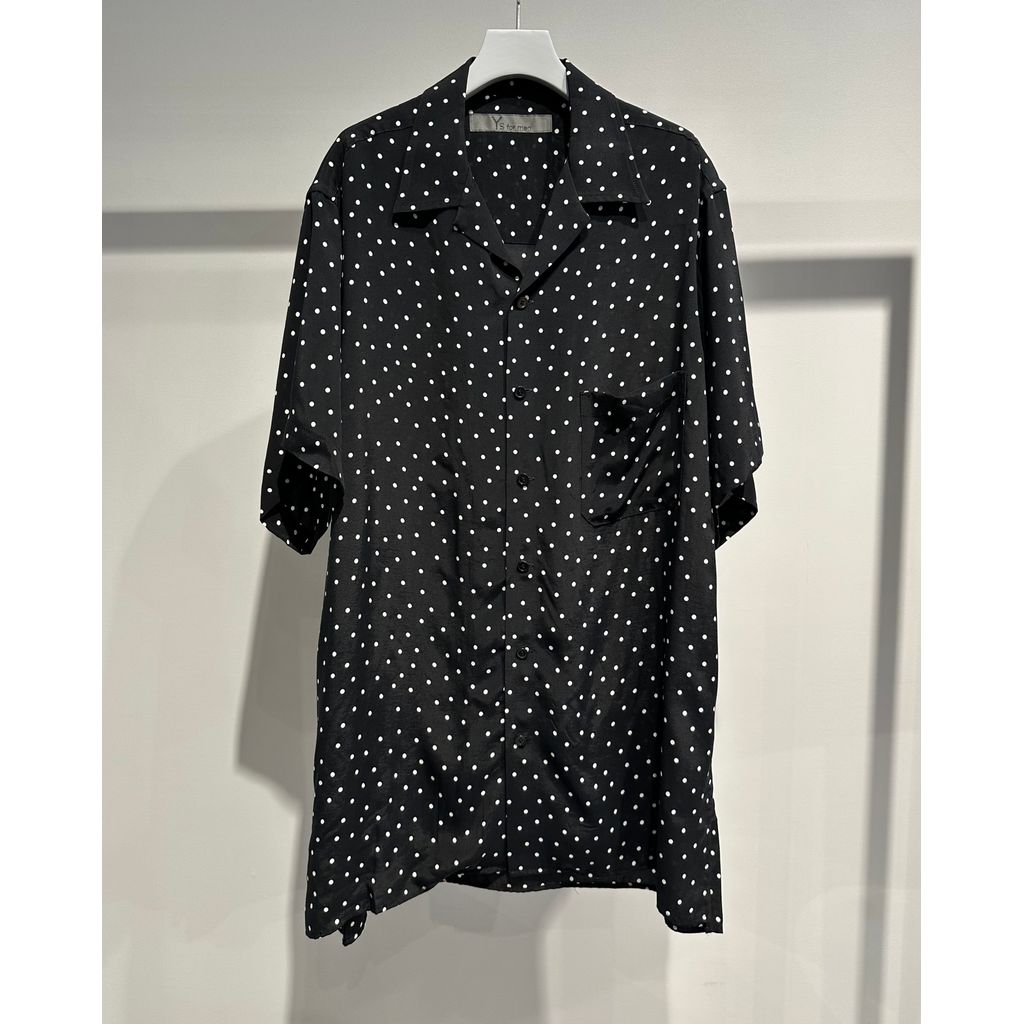 Y's for men POLKA DOT PATTERN ALOHA SHIRT