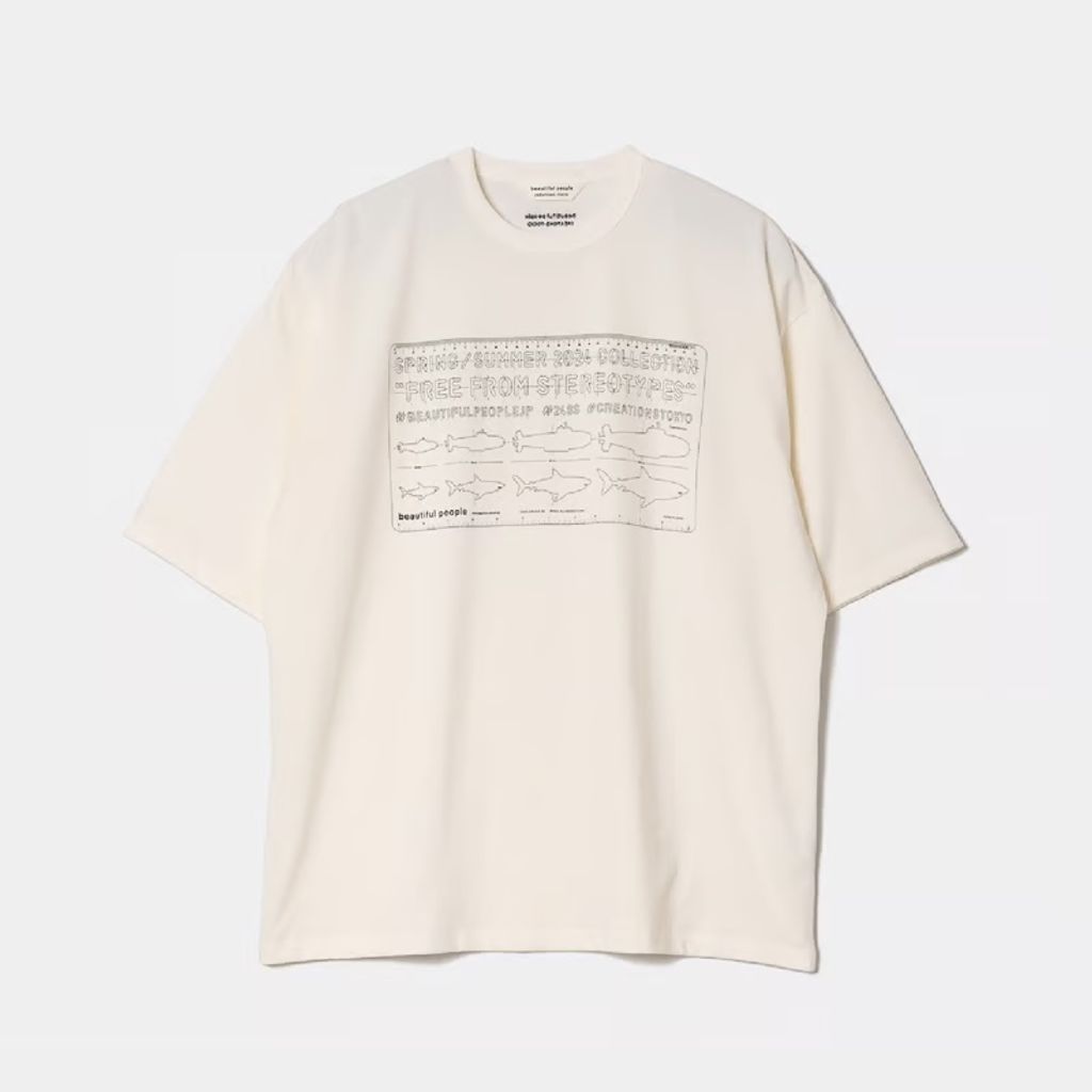 beautiful people supima cotton jersey scale print T-shirt