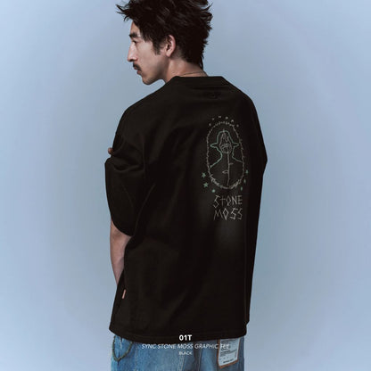GOOPiMADE 01T-SYNC STONE MOSS GRAPHIC TEE