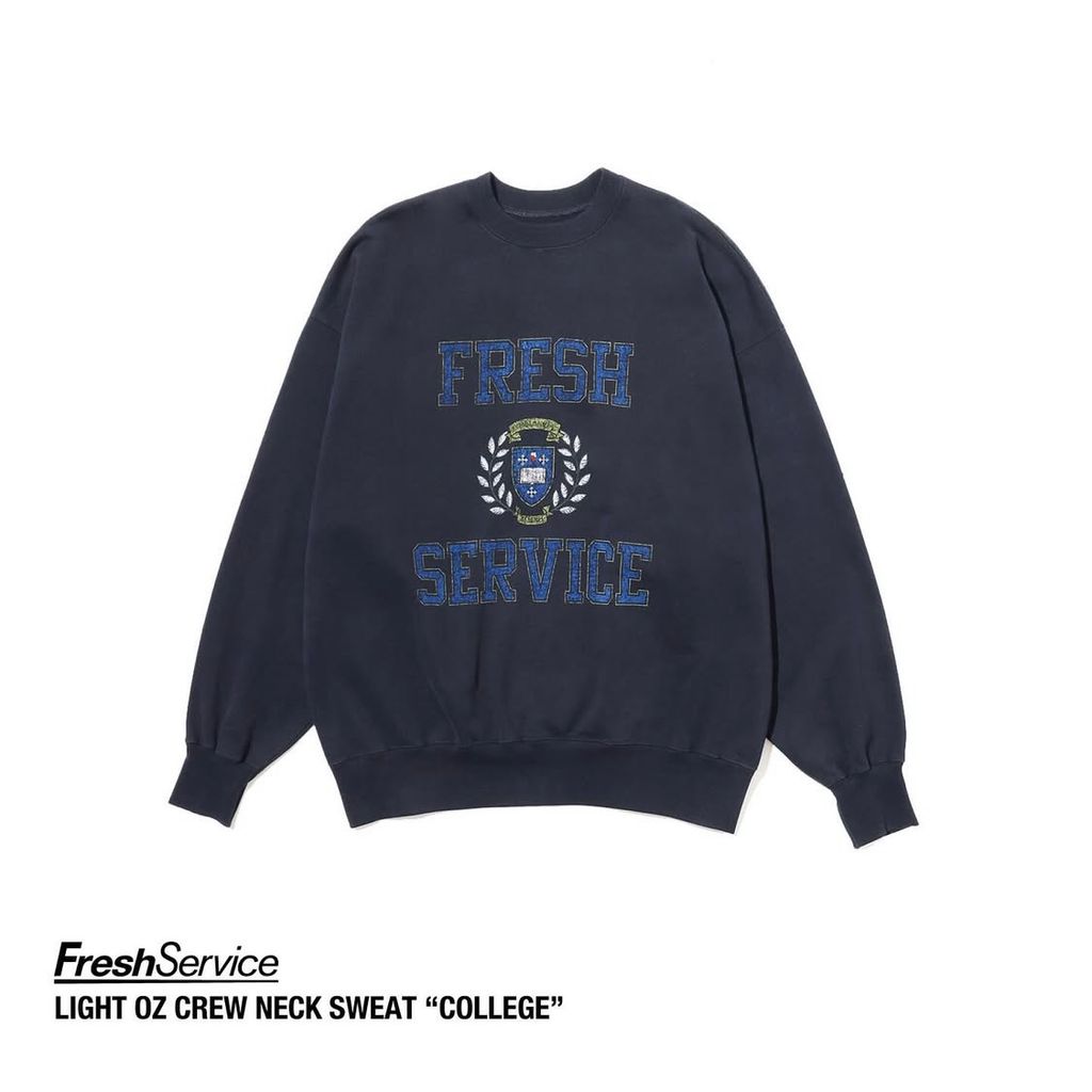 FreshService "LIGHT OZ CREW NECK SWEAT COLLEGE"
