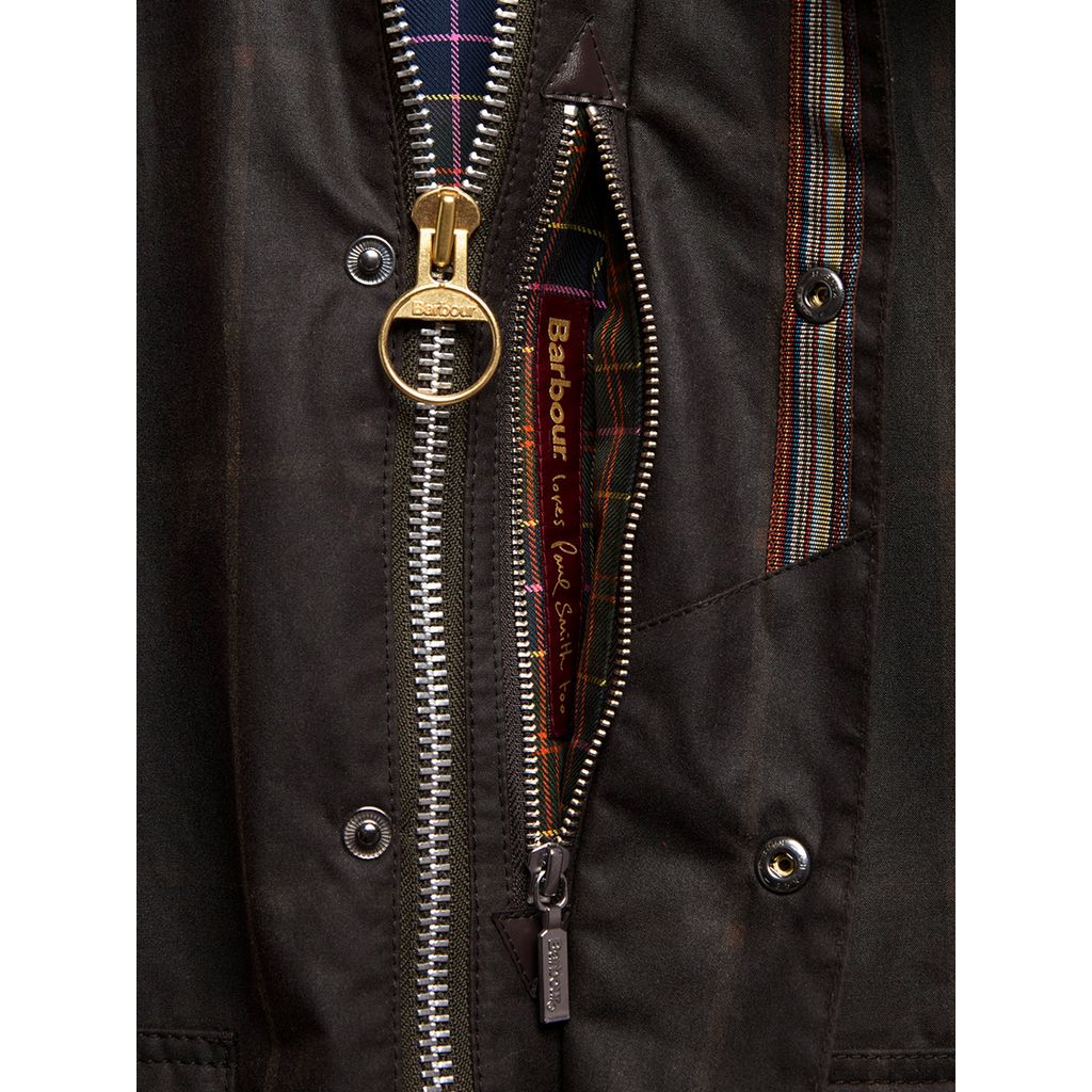 《Barbour × Paul Smith》【TRANSPORT / トランスポート】Window Pane ワックス ショート ジャケット